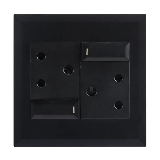 elevenpast switch Black Double 16A Switched Wall Socket – Black | White EPL283 BLACK 6007226092097