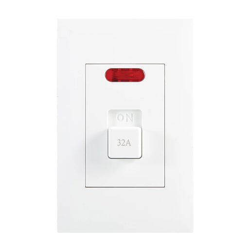 elevenpast switch White 35A Double Pole Isolator Switch 4x2 Wall Plate – Black | White ESW204 WHITE 6007226091915