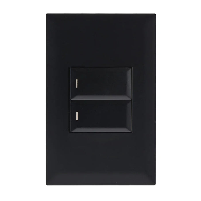 elevenpast switch Black / 1 Way 2 Lever Light Switch 4x2 Wall Plate – 1 Way o| 2 Way Light Switch Black | White ESW252 BLACK 6007226091953