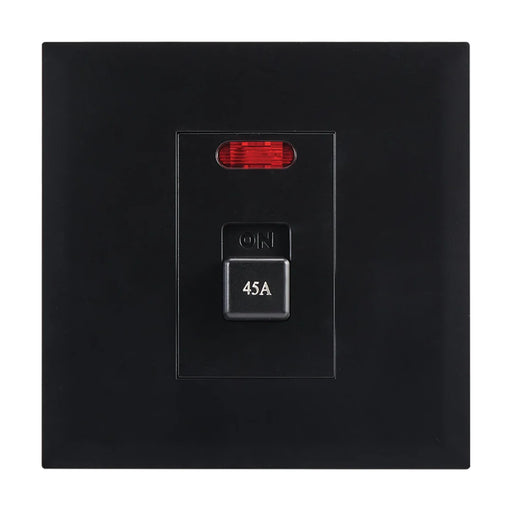 elevenpast switch Black 45A Double Pole Isolator Switch 4x4 Wall Plate – Black | White ESW255 BLACK 6007226092004
