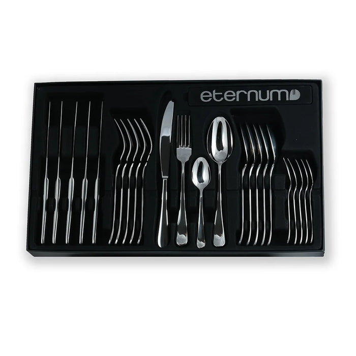 elevenpast cutlery set Arcade Mirror Polished Steel Cutlery Set - 24 Piece Set ET1620-BCN24M