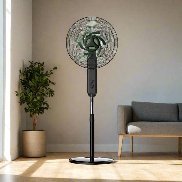 elevenpast fans Mira Metal Standing Fan Black and Green F108 6009551810193