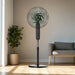 elevenpast fans Mira Metal Standing Fan Black and Green F108 6009551810193