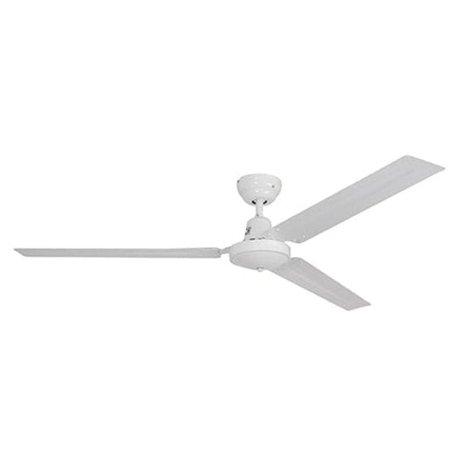 elevenpast White Industrial Ceiling Fan - 3 Blades | Straight cut edges F13W 6007328023586