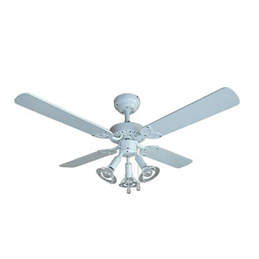 elevenpast White Premier Ceiling Fan & Light - 4 Blades F14W 6007328026327