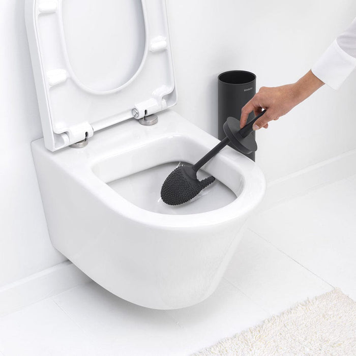 Brabantia Toilet Brush and Holder MindSet Toilet Brush and Holder - Mineral Fresh White | Mineral Infinite Grey