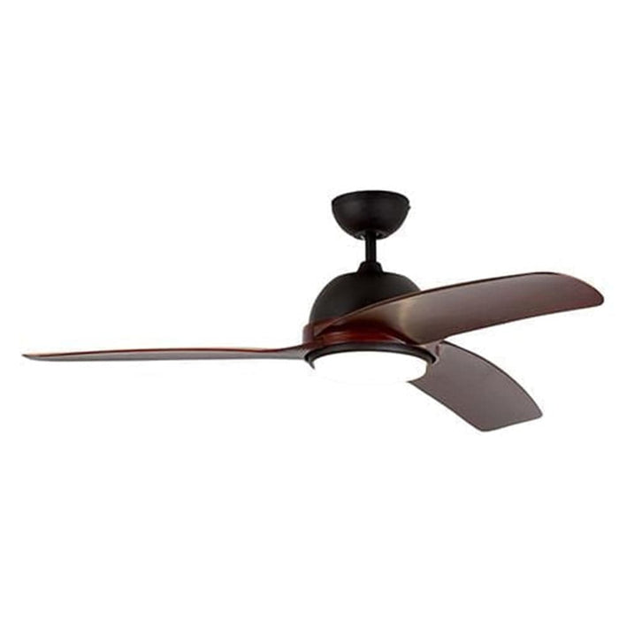 elevenpast Black with Wallnut Wooden Ceiling Fan 3 Blade with Integrated LED F77DWB 6007328393078