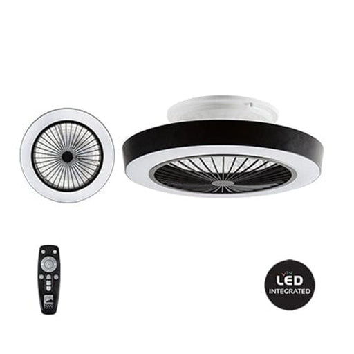 elevenpast Sazan Ceiling Fan & LED Light | Black&White F91 9002759350963