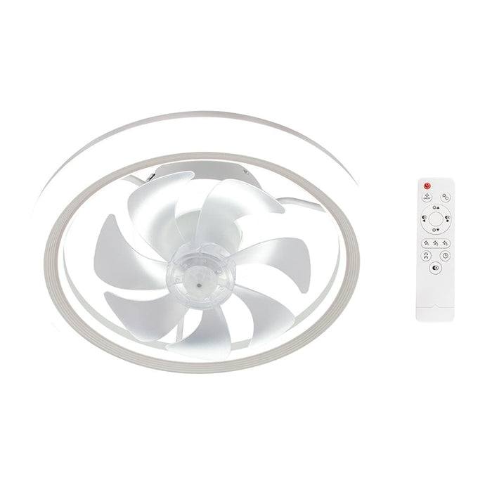 elevenpast Ceiling Fans Ceiling Fan with Dimmable LED Light White FCF019 WHITE