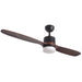elevenpast Ceiling Fans Two Blade Metal and Wood Fan | Black and Walnut FCF078 6007226080100