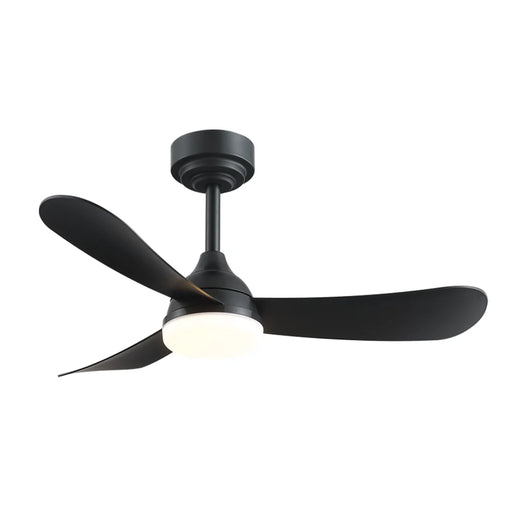 elevenpast Ceiling Fans Black Compact DC Ceiling Fan with LED Light and Remote – Black or White FCF117 BLACK 6007226088830