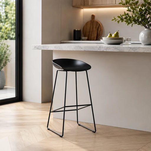 elevenpast Camden Kitchen Stool - Black | White