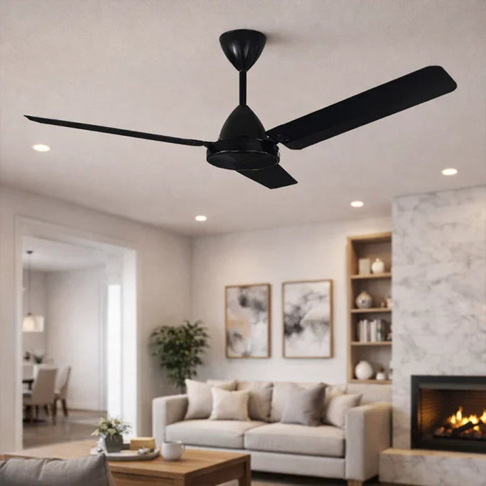 elevenpast Ceiling Fans Whirlwind 3 Blade Ceiling Fan with Wall Controller - Black | White