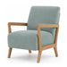 elevenpast sofa Sage Green Fabric Occasional Chair with Rubberwood Frame