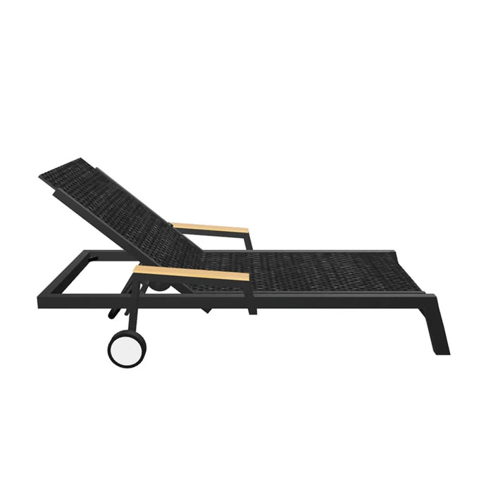 elevenpast pool lounger Amalfi Premium Patio Lounger – Reclining Aluminium Sunbed