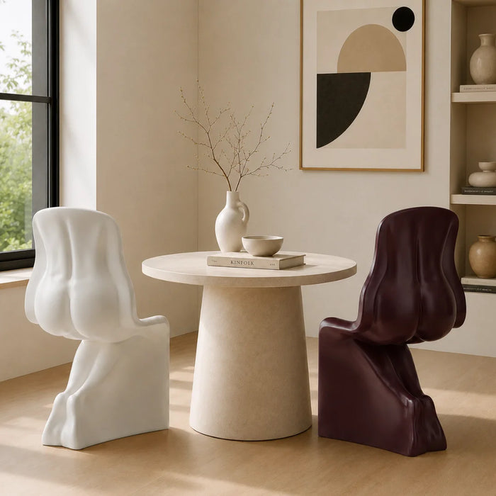 Him and Her Occasional Chair – Dark Red | White