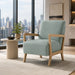 elevenpast sofa Sage Green Fabric Occasional Chair with Rubberwood Frame