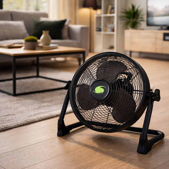 elevenpast floor fan Rechargeable DC Portable Floor Fan with USB – 24V Copper Motor 30cm | 35cm