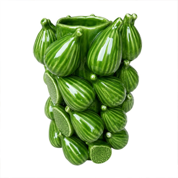 Green Ceramic Fig Vase