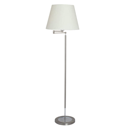 elevenpast Floor lamp Swing Arm Steel Floor Lamp | Chrome and Cream FL121CSC 6007328340102