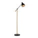 elevenpast Lamps Black Tai Floor Lamp Metal and Wood FL218B 6007328387862