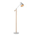 elevenpast Floor lamp White Tai Metal and Wood Floor Lamp Black | White FL218W 6007328387879