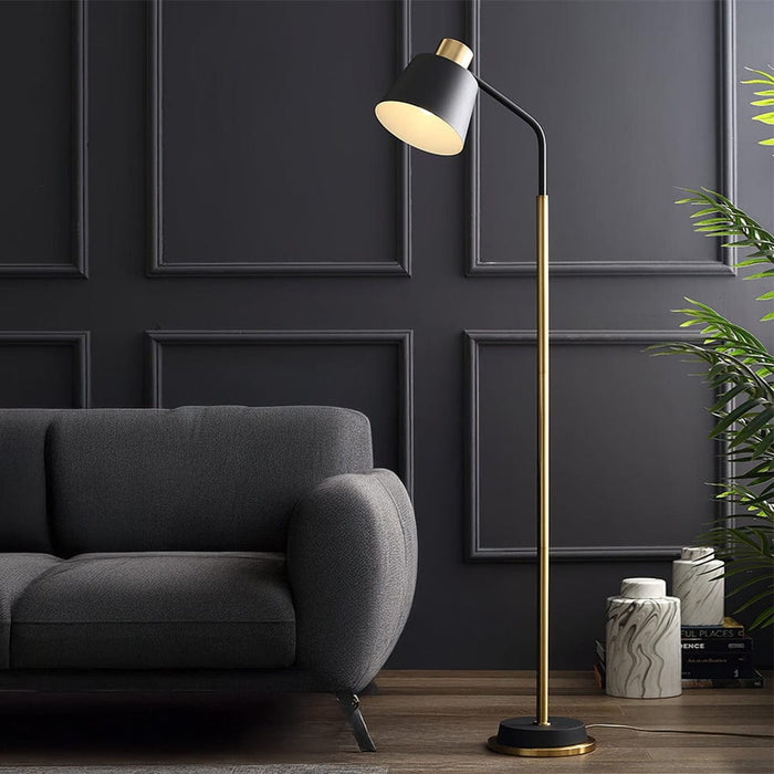 elevenpast Floor lamp Twilight Floor Lamp in Black and Brass FL234 6009551809739