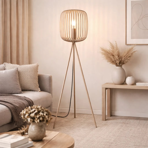 elevenpast Floor lamp Sandy Tripod Floor Lamp – Modern Steel Cage Floor Light FL236 9008606244515