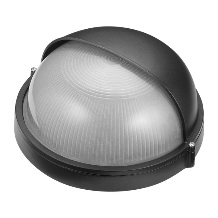 elevenpast Wall Light Ellies Arc Series - Large AC Round Bulkhead - E27 Base White | Black