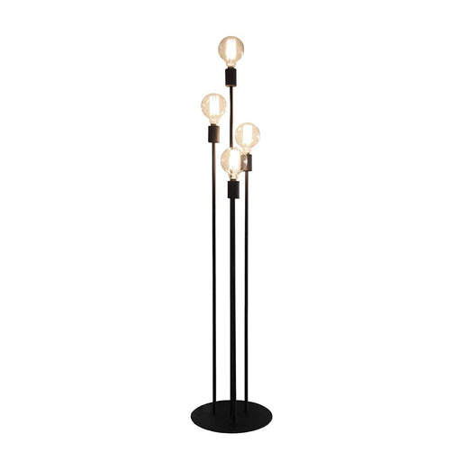 elevenpast Floor lamps SANDPAPER BLACK Atom Floor Lamp Sandpaper Black | Gold Broze | White FLMT0023
