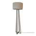 elevenpast Floor lamps Pearl Beige Quad Tall Metal Floor Lamp Black | Pearl Beige FLMT0024-L