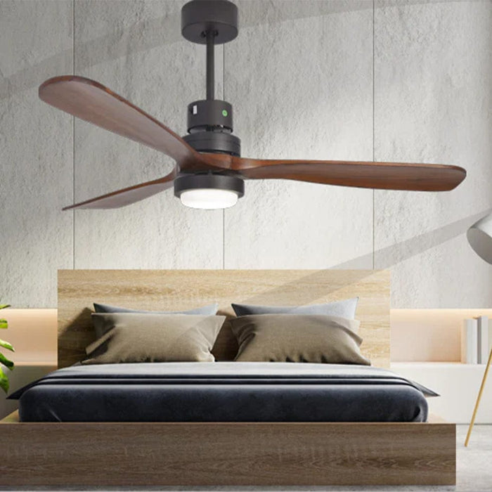 elevenpast Ceiling Fans Serena Wooden LED Ceiling Fan FLR-2010-BK-MG