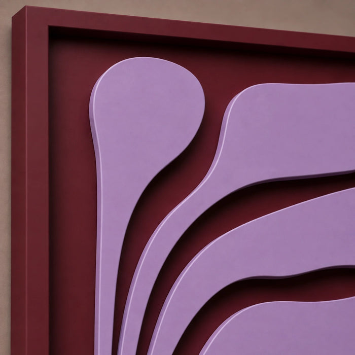 FLux Wooden Wall Art | Burgundy and Lilac