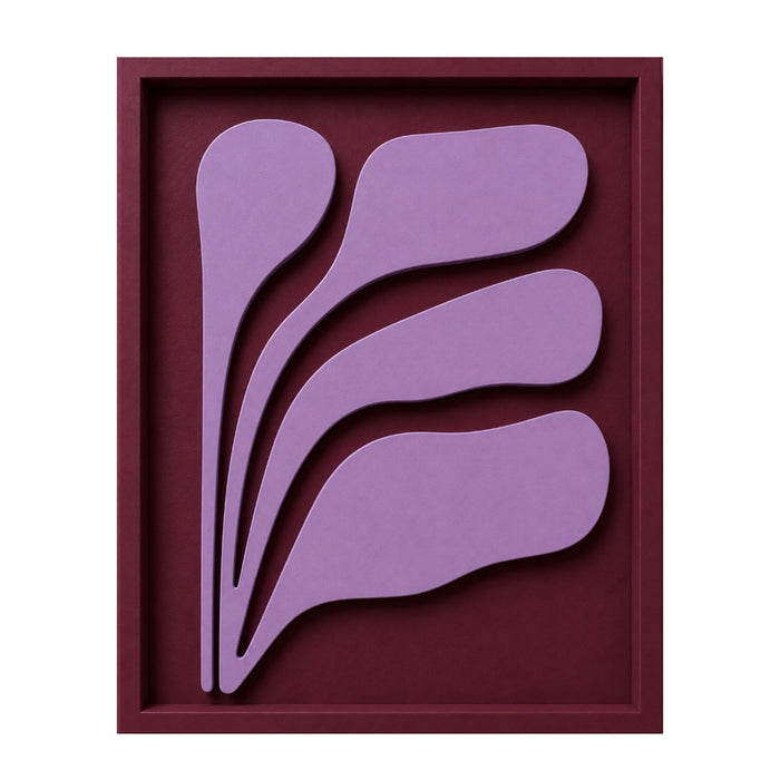 FLux Wooden Wall Art | Burgundy and Lilac