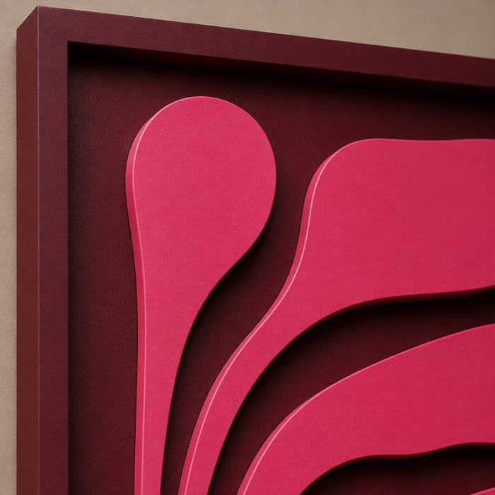 Flux Wooden Wall Art | Burgundy and Pink