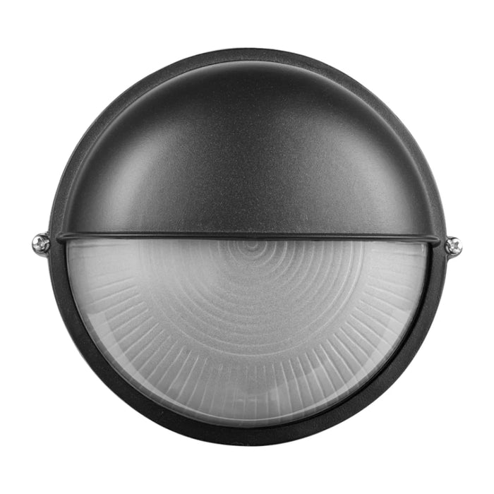 elevenpast Wall Light Ellies Arc Series - Large AC Round Bulkhead - E27 Base White | Black