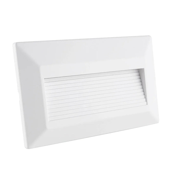 elevenpast LED footlight White Slatted LED Step Light | 3CCT Outdoor Footlight - Black | White FT040 WHITE 6007226090888