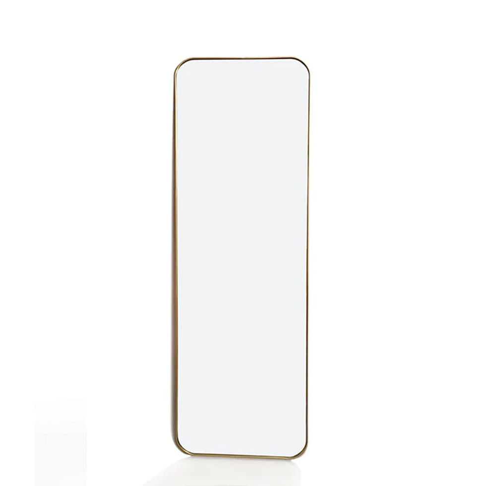 Rectangular Long Mirror Full Length Rounded Rectangular Mirror Black | Gold– elevenpast