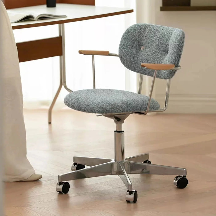 elevenpast Office Chair Task Office Chair in Bouclé Fabric - Mint Blue | Beige | Oxford Blue