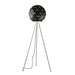 elevenpast Lamps Black Laser Cut Metal Ball Floor Lamp Black | White G-KLT-820F/BL