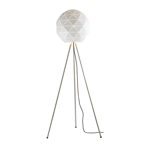 elevenpast Lamps White Laser Cut Metal Ball Floor Lamp Black | White G-KLT-820F/WH