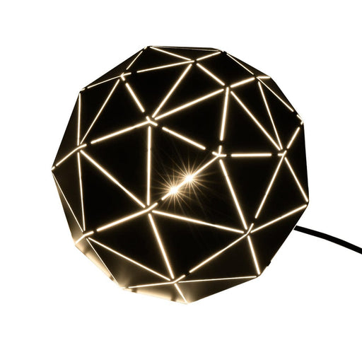 elevenpast Lamps Black Laser Cut Metal Ball Table Lamp Black | White G-KLT-820T/BL