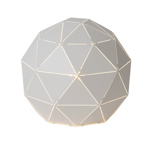 elevenpast Lamps White Laser Cut Metal Ball Table Lamp Black | White G-KLT-820T/WH