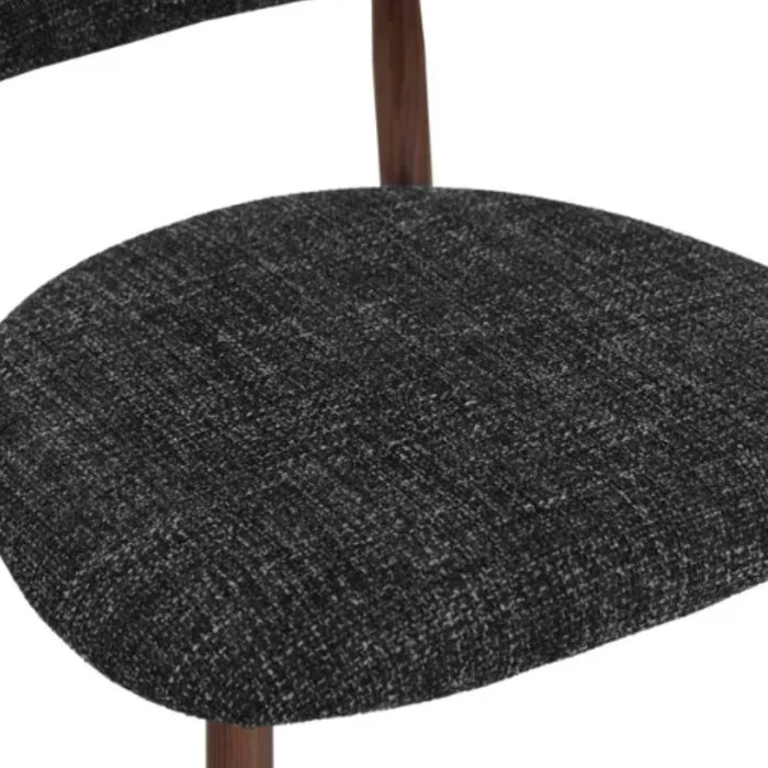elevenpast Chairs Lucien Dining Chair - Upholstered with Metal Wallnut Legs