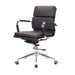 elevenpast Black Elite Mid Back Padded Office Chair GEF8100L