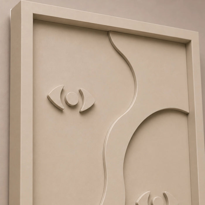 Gemin-Eye Wooden Wall Art - Stone