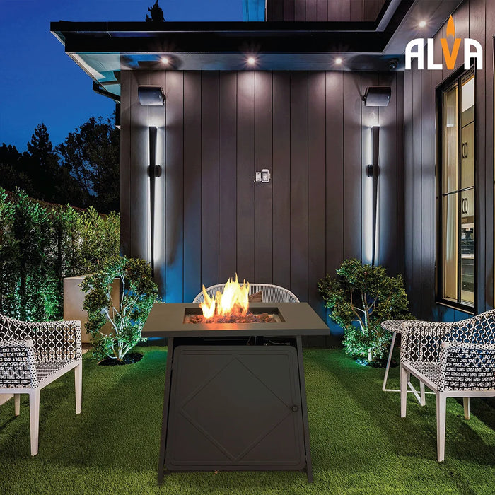 ALVA Heater ALVA 2-in-1 Gas Fire Pit Table – Smokeless Outdoor Patio Heater GFT005