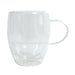 elevenpast mug 350ml Slanted Double Wall Glass Coffee Mug Set Of 6 | Three Sizes GLASSM05