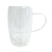 elevenpast mug 450ml Slanted Double Wall Glass Coffee Mug Set Of 6 | Three Sizes GLASSM06