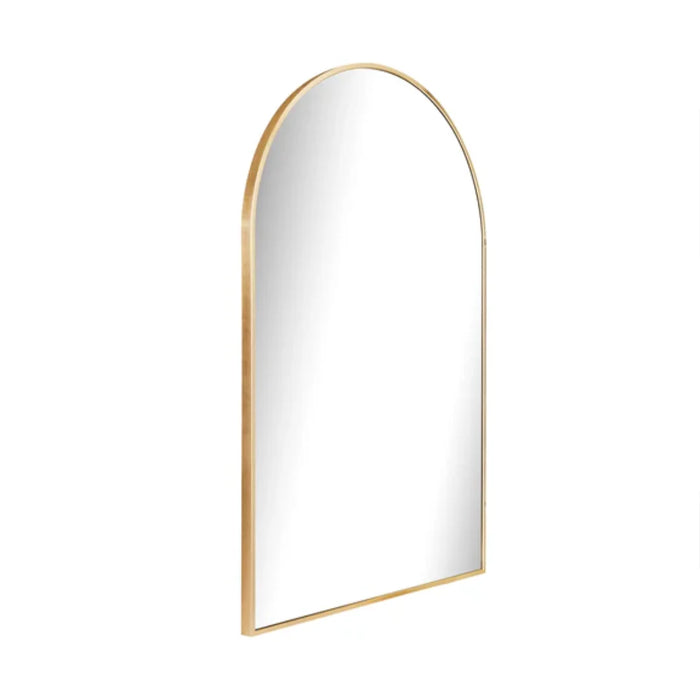 elevenpast Mirrors Arched Metal Wall Mirror for Bathroom and Entryway - Gold | Black